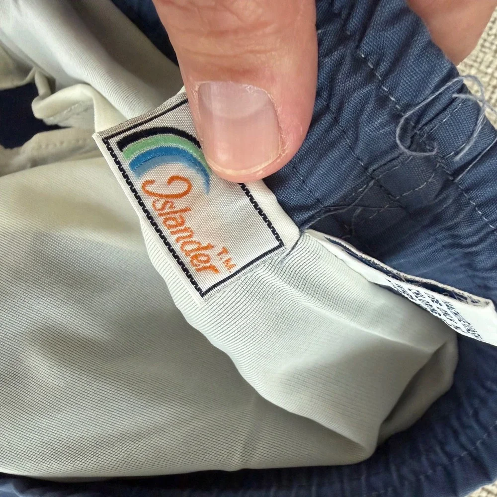 Vintage‎ 70's Islander Mens Blue Swim Trunks Shorts Sz 36-38 Retro